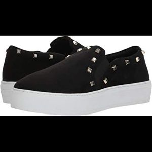 Revecca Minkoff Nora stud black kid suede sneakers